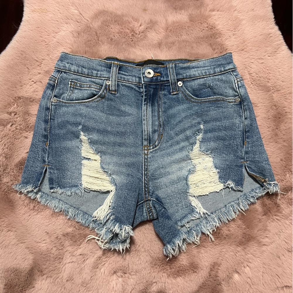 Kendall & Kylie Destructed Denim Short